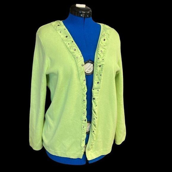HAMPSHIRE STUDIO Women’s Green Sweater Shrug Cardigan Size XL‎ - Picture 10 of 12